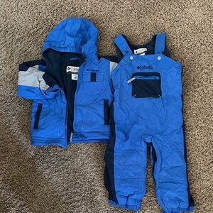 Columbia Kids Blue Snow Jacket & Overalls Set 3T